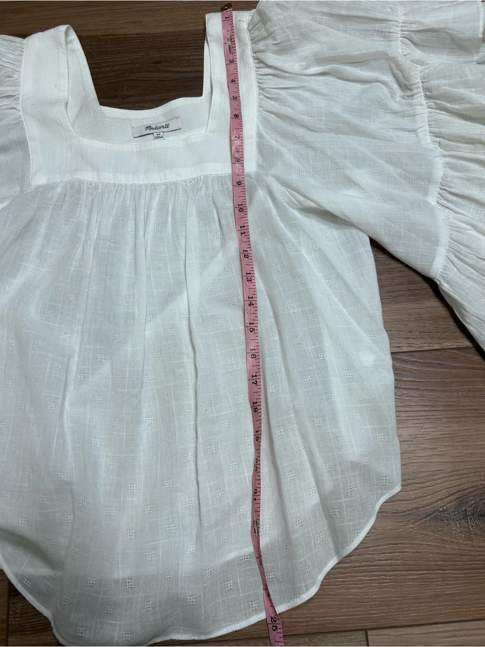 Madewell Flutter-Sleeve Butterfly Top white size XS peasant boho hippie L8489 - Picture 9 of 10